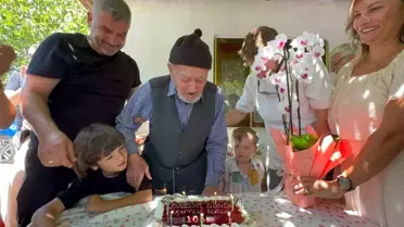 Gönen'de 100 Yaşına Basan Recep Ercan Kutlandı