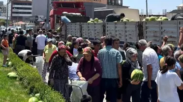 Düziçi Belediye Başkanı, Çiftçilerin Karpuzunu Ücretsiz Dağıttı