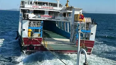 Marmara Adası'nda Feribotta Yangın