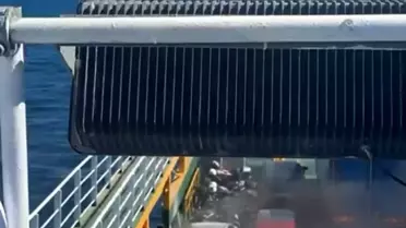 Marmara Adası'nda Feribotta Yangın
