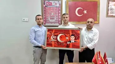 15 Temmuz Gazisi Taşdemir'e Ömer Halisdemir tablosu verildi