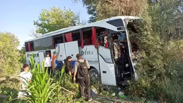 Karapınar'da Yolcu Otobüsü Kaza Yaptı