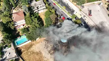 Pendik'te Atık Su Tesisinde Yangın