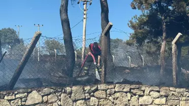 Çanakkale'de Tarım Arazisinde Yangın