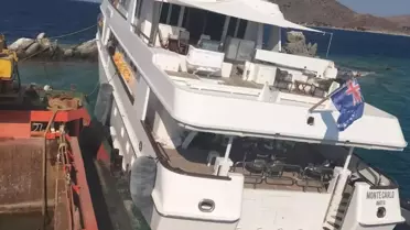 Bodrum'da Motoryat Kurtarma Çalışmaları Sürüyor