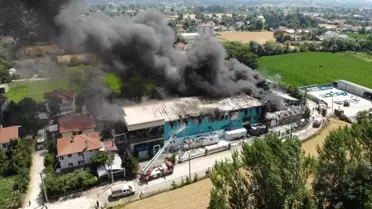 Bolu'da Fabrikada Yangın Kontrol Altında
