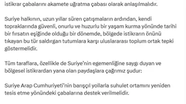 Ala'dan Suriye Açıklaması
