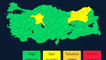9 İl için Sarı Uyarı: Sağanak Yağış Bekleniyor