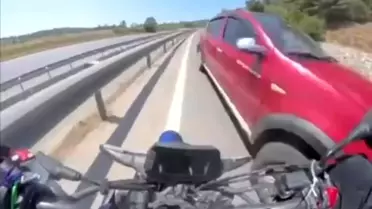 Bursa'da Motosikletli Facianın Eşiğinden Döndü