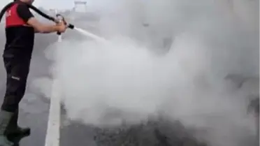 Osmaniye'de Asfalt Yüklü Tanker Yangını Kontrol Altına Alındı