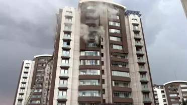 Ankara'da 14 Katlı Binada Yangın