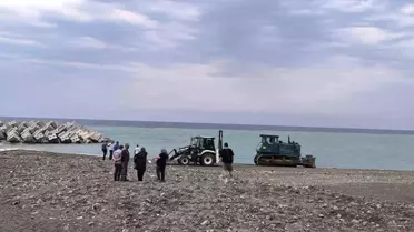 Abana'da İş Makinesi Kadını Ezdi