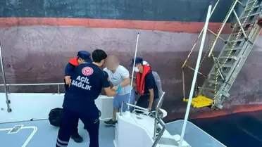 Fethiye'de Ticari Gemiden Tıbbi Tahliye
