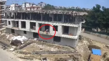 Samsun'da İnşaat İşçisi Düşerek Yaralandı