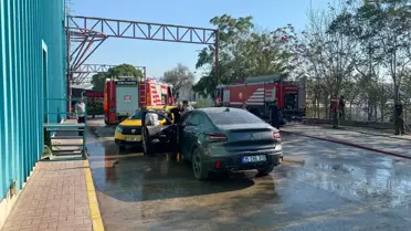 İzmir'de AVM Otoparkında Yangın