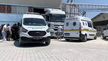 Konya'da Çalışan Genç Yem Altında Kaldı