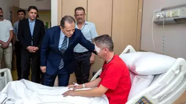Polis Memuru Yaralandı, Emniyet Müdürü Ziyaret Etti