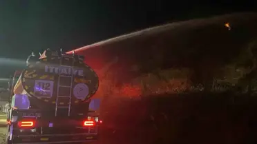 Aydın'da Zeytinlikte Çıkan Yangın Kısa Sürede Söndürüldü