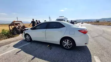 Burdur'da Traktör-Otomobil Çarpıştı: 5 Yaralı
