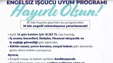 Engelsiz İşgücü Uyum Programı Başlatıldı