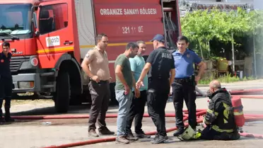 Kayseri'de Mobilya Fabrikasında Yangın