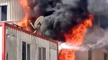 Gebze'de Kereste Fabrikasında Yangın