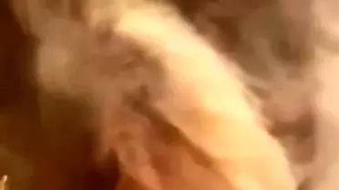 İki ili saran yangının büyüklüğünü anlatan görüntü! Alevlerden hortum oluştu