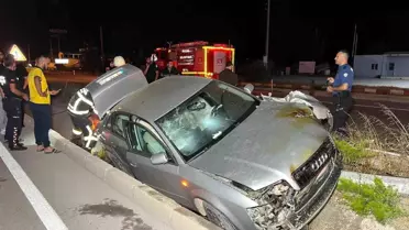 Antalya-Bucak yolunda kaza: Araç alev aldı