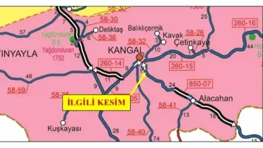 Kangal'da Yüksek Gerilim Kablo Kopması