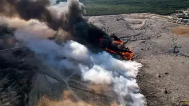 Silivri'deki İBB Katı Atık Tesisi'nde Yangın Çıktı