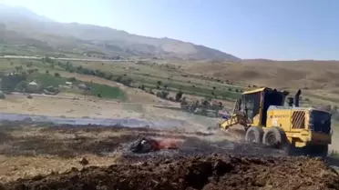Yüksekova'da Anız Yangını Kontrol Altına Alındı