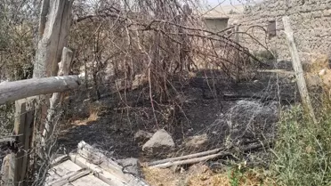 Başkale'de Bahçe Yangını Paniğe Neden Oldu