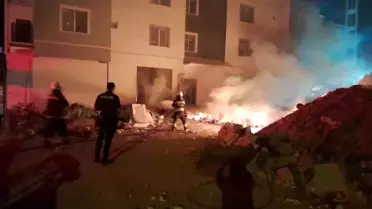 Karapınar'da Apartman Önünde Yangın Paniği