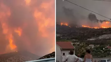 Kıbrıs'ta yangın felaketi: 2 kişi araçta yanarak öldü, lüks villalar kül oldu