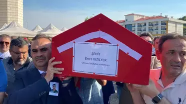 Orman yangınında şehit olan orman muhafaza memuru Enes Kızılyer toprağa verildi