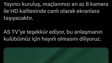 Bursaspor'un İç Saha Maçları AS TV'de