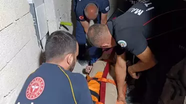 Darende'de Asansör Boşluğuna Düşen Kadın Yaralandı