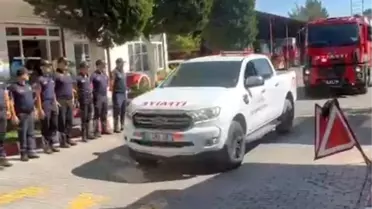 Aydın İtfaiyesi Uşak'taki Yangına Müdahale Ediyor