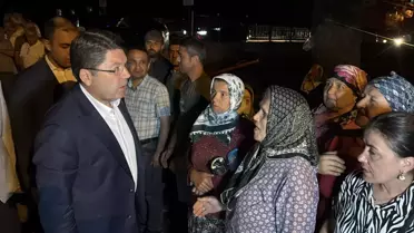 Bakan Tunç, Yangın Bölgesinde İncelemelerde Bulundu