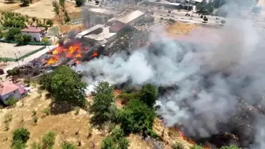 Amasya'da Kereste Deposunda Yangın Çıktı