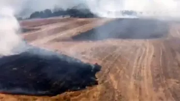Osmaneli'nde Buğday Tarlasında Yangın