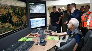 Bursa'da Yangınla Mücadele İçin Hava Destek