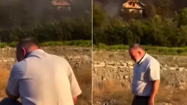 Kelimelerin tükendiği an! Şehit babası evinin yanışını böyle izledi