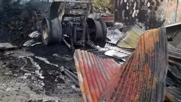 Kovancılar'da Traktör Yangını