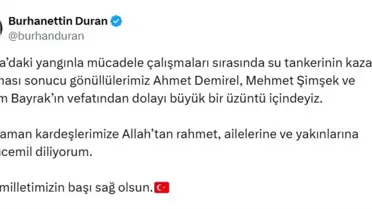 Orman Gönüllülerine Taziye Mesajı