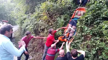 Rize'de Mahsur Kalan Kadın Kurtarıldı