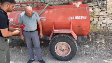 Patlayan Lastikle Yangına Giden Çiftçi