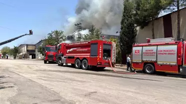 Gaziantep'te Halı Fabrikasında Yangın