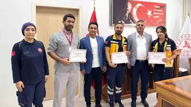Sağlık Çalışanları Yangını Söndürerek Ödüllendirildi