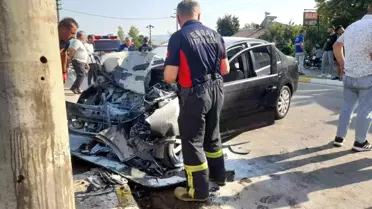 Tokat'ta Otomobil Beton Direğe Çarptı: Sürücü Yaralandı